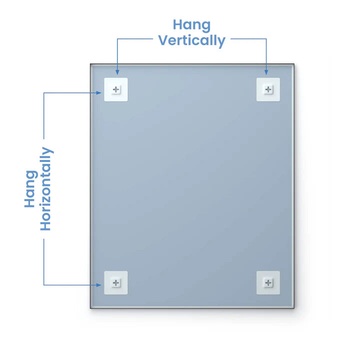 Casa Fixtures - Bathroom Accessories - 30" x 36" Shatterproof Wall Mount Metal Frame Mirror (FM1-3036)