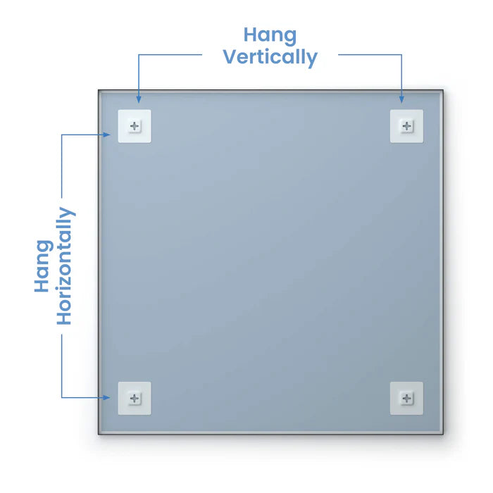 Casa Fixtures - Bathroom Accessories - 36" x 36" Shatterproof Wall Mount Metal Frame Mirror (FM1-3636)