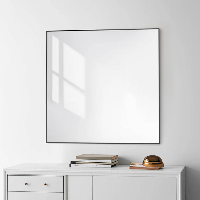 Casa Fixtures - Bathroom Accessories - 36" x 36" Shatterproof Wall Mount Metal Frame Mirror (FM1-3636)