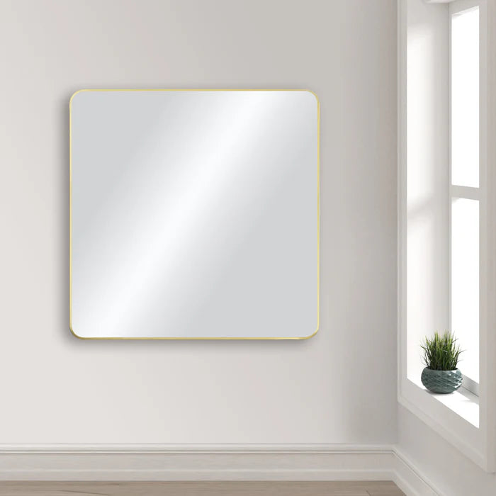 Casa Fixtures - Bathroom Accessories - 36" x 36" Shatterproof Wall Mount Metal Frame Mirror (FM2-3636)