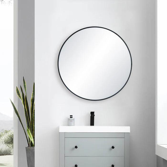 Casa Fixtures - Bathroom Accessories - 32" Shatterproof Wall Mount Metal Frame Mirror (FM3-R32)