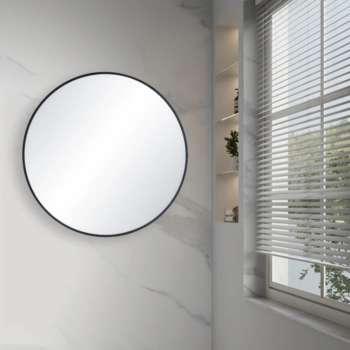 Casa Fixtures - Bathroom Accessories - 32" Shatterproof Wall Mount Metal Frame Mirror (FM3-R32)