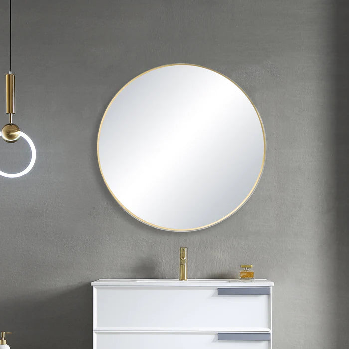 Casa Fixtures - Bathroom Accessories - 36" Shatterproof Wall Mount Metal Frame Mirror (FM3-R36)
