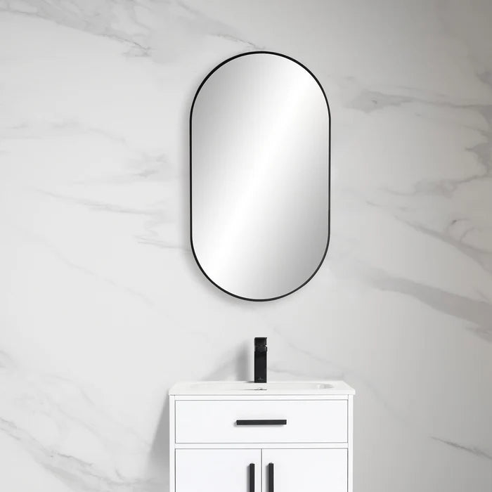 Casa Fixtures - Bathroom Accessories - 20" x 36" Shatterproof Wall Mount Metal Frame Mirror (FM4-2036)