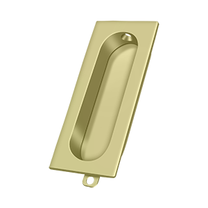 Deltana, FP222, Flush Pull, Rectangle, 3-1/8" x 1-3/8" x 1/2" Solid Brass