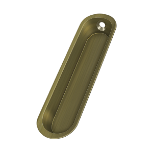 Deltana, FP828, Flush Pull, 4" x 1" x 1/2", Solid Brass