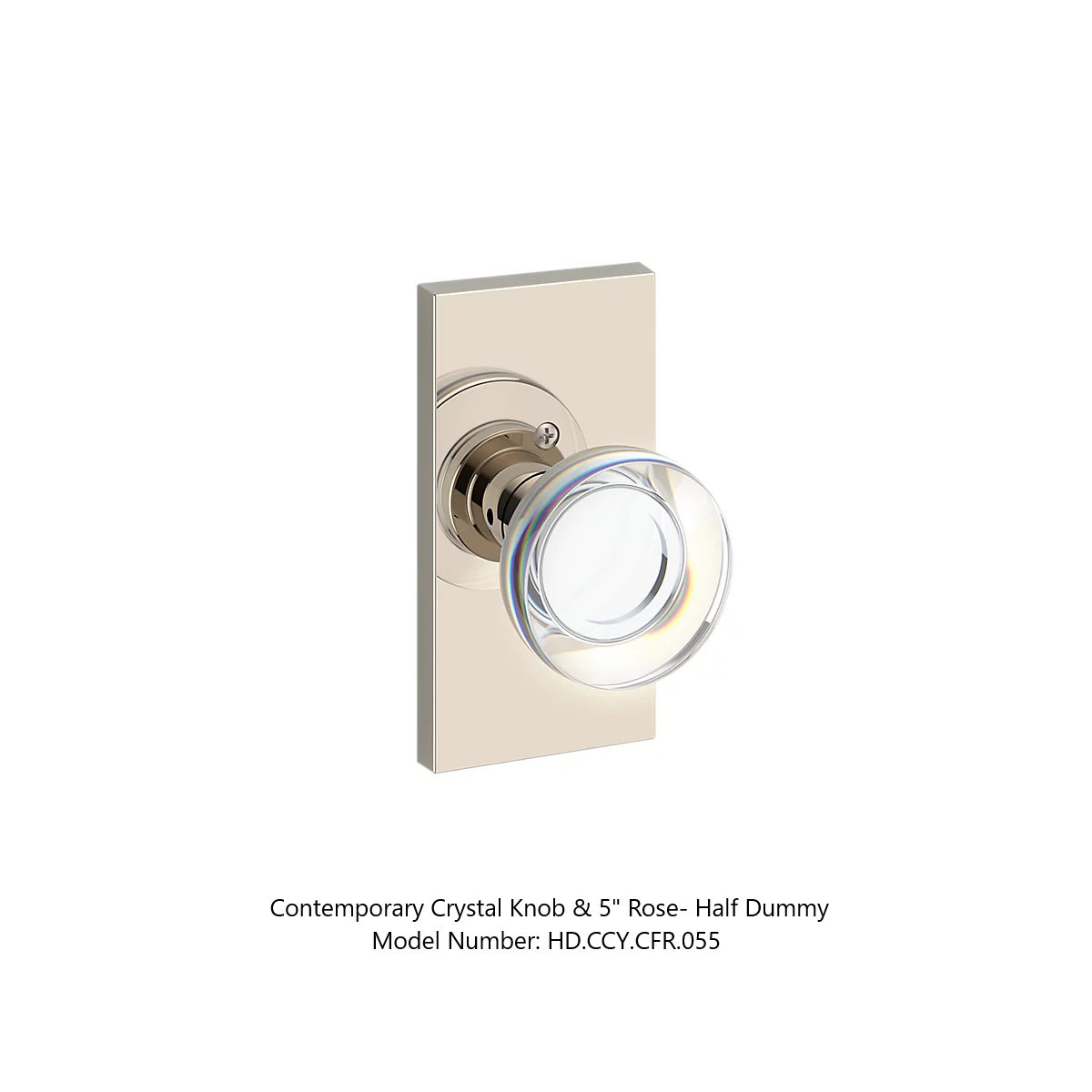 Baldwin - Reserve Collection - Interior Knobs - Contemporary Crystal Door Knob (Half Dummy)
