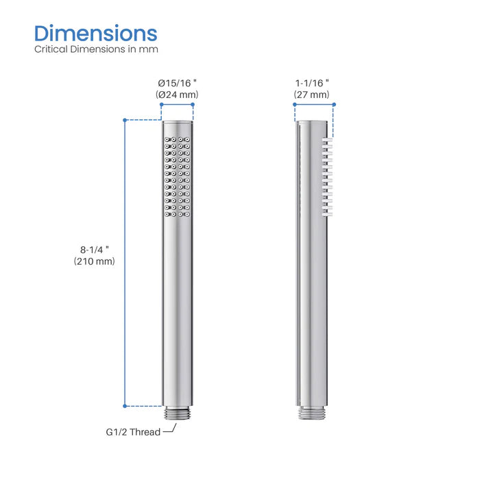 Casa Fixtures - Handheld Shower Head - Halo Metal Handheld Shower Head (HS102)