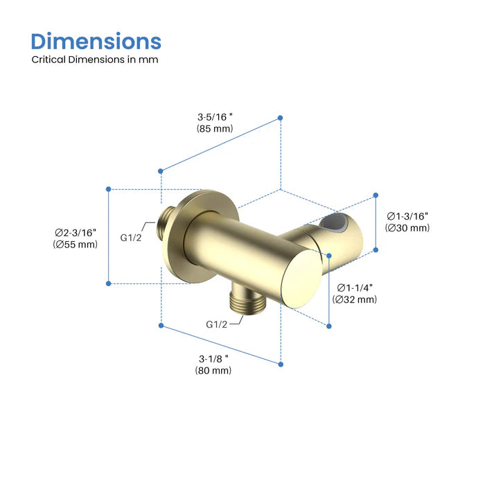 Casa Fixtures - Handshower Holder - Halo Wall Mounted Angle Adjustable Handheld Shower Holder (HSH100)