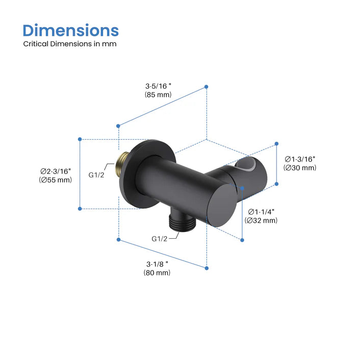 Casa Fixtures - Handshower Holder - Halo Wall Mounted Angle Adjustable Handheld Shower Holder (HSH100)