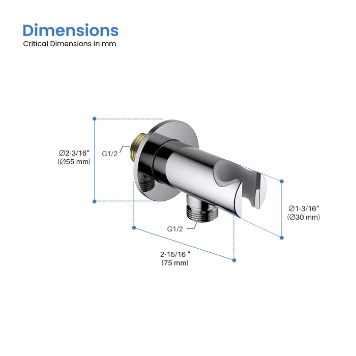 Casa Fixtures - Handshower Holder - Halo Wall Mounted Handheld shower Holder (HSH102)