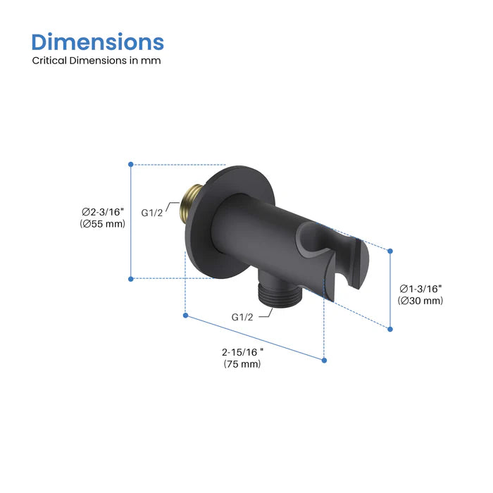 Casa Fixtures - Handshower Holder - Halo Wall Mounted Handheld shower Holder (HSH102)