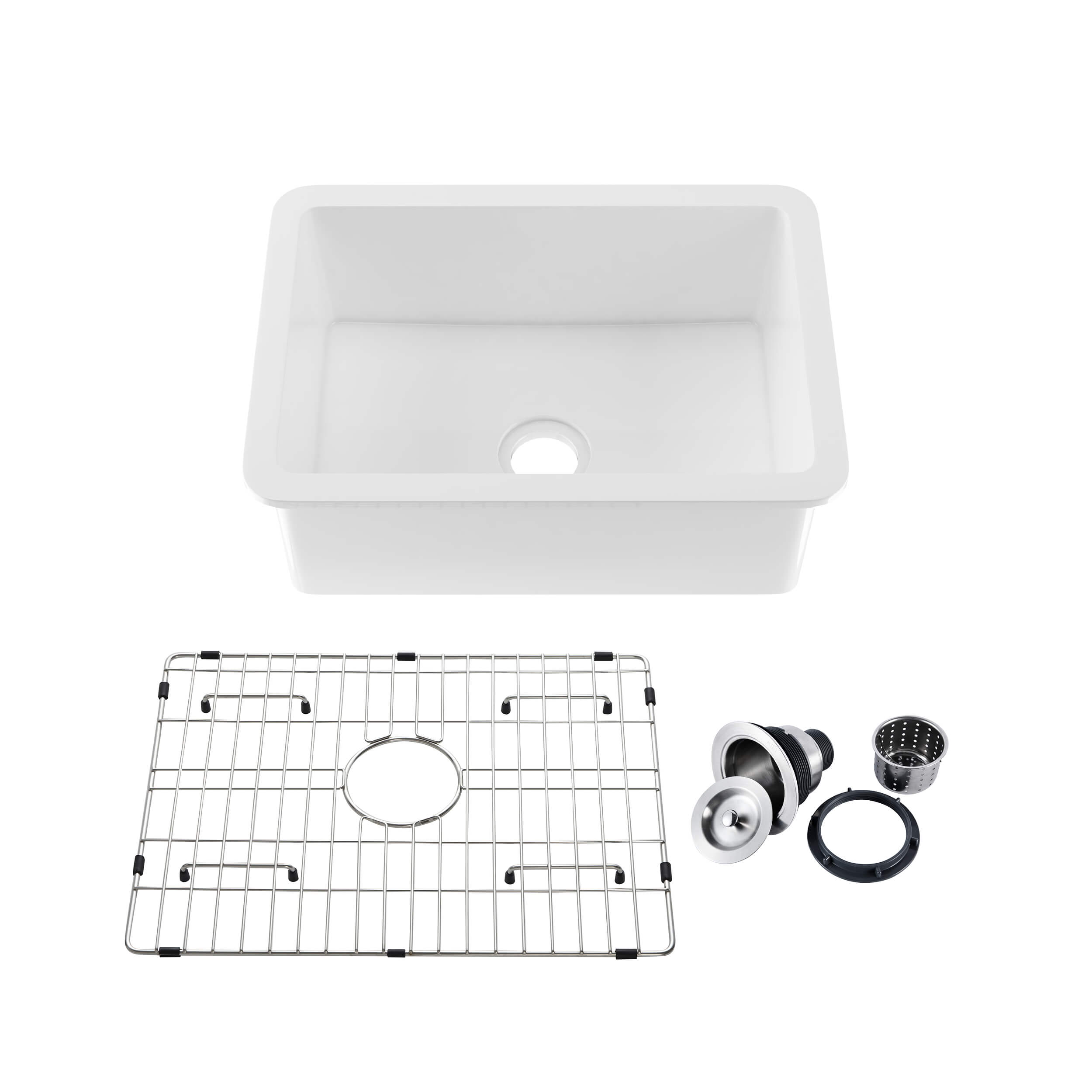 KIBI 27″ Fireclay Undermounted Kitchen Sink Landis Series K2-S27