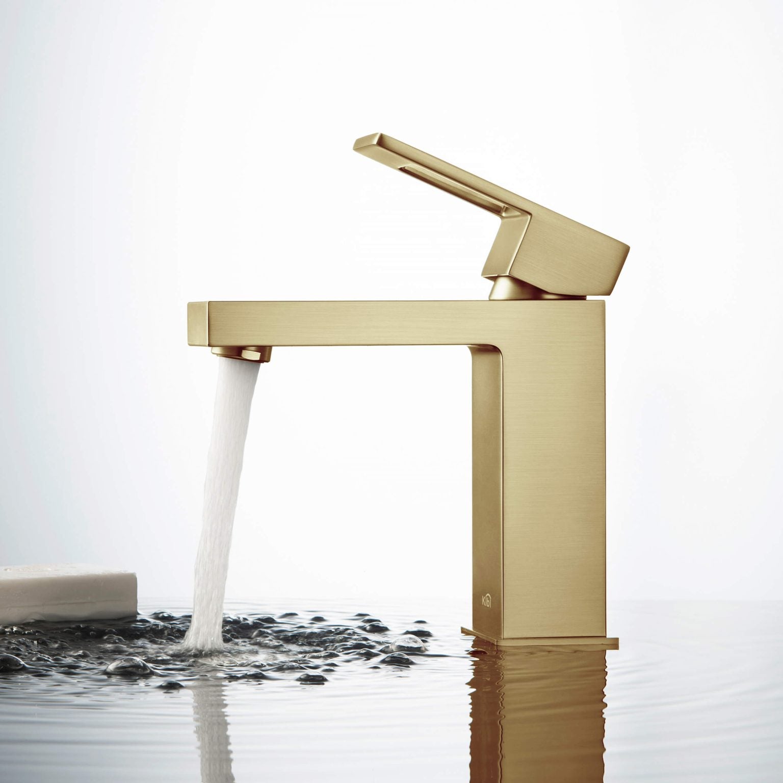 KIBI Cubic Brass Single Handle Bathroom Vanity Faucet, Lavatory Faucet – KBF1002