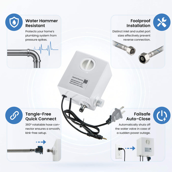 Casa Fixtures - Bathroom Faucet - Halo Touchless Bathroom Vanity Sink Faucet with Pop-Up Drain - Plug-In or Battery Powered (CBF-1029)