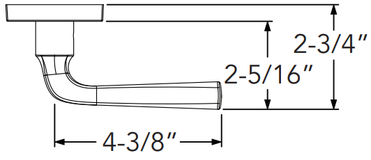 Baldwin - Reserve Collection - Interior Levers - Kingvale Door Lever (Half Dummy)