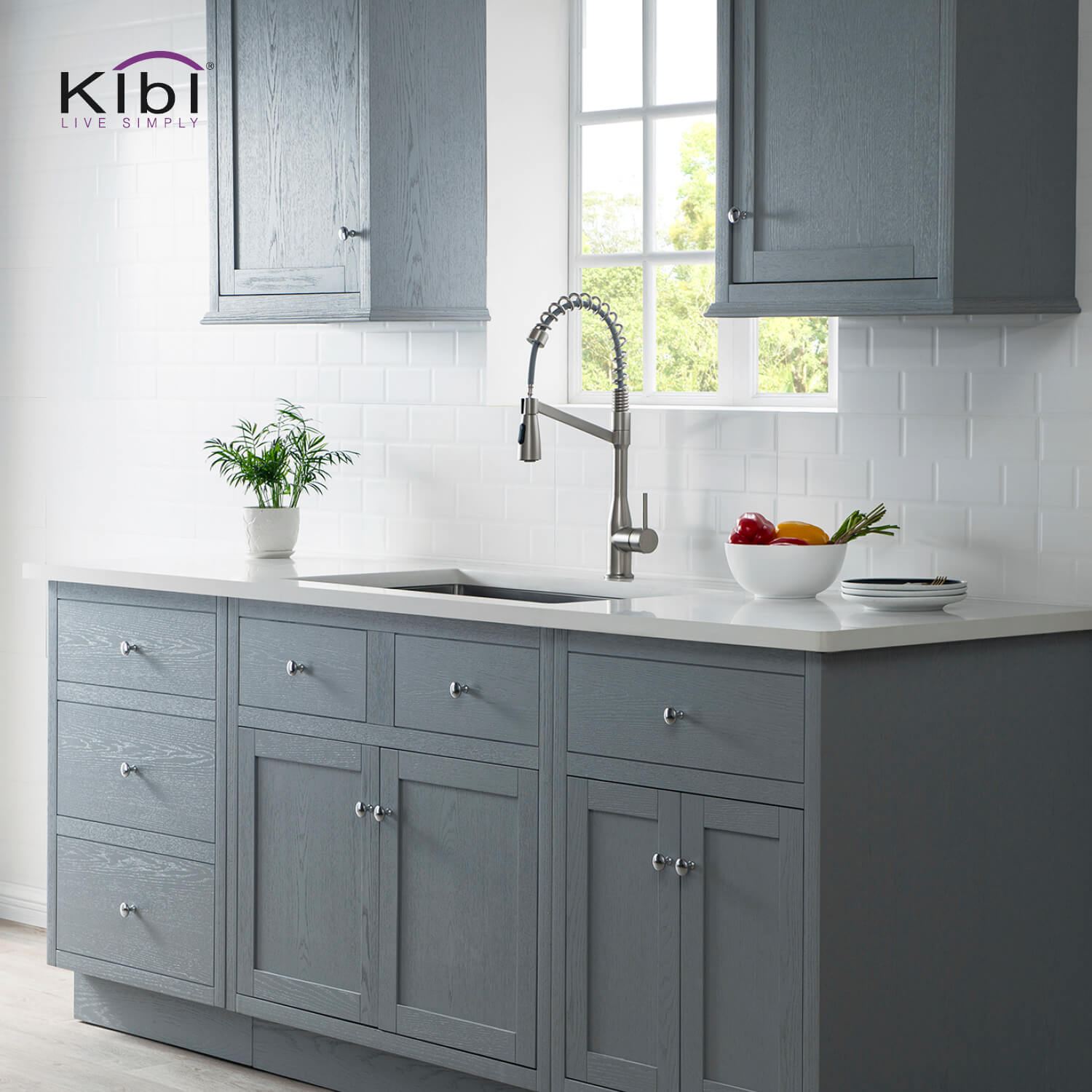 KIBI - Largo Single Handle High Arc Pull Down Kitchen Faucet – KKF2006