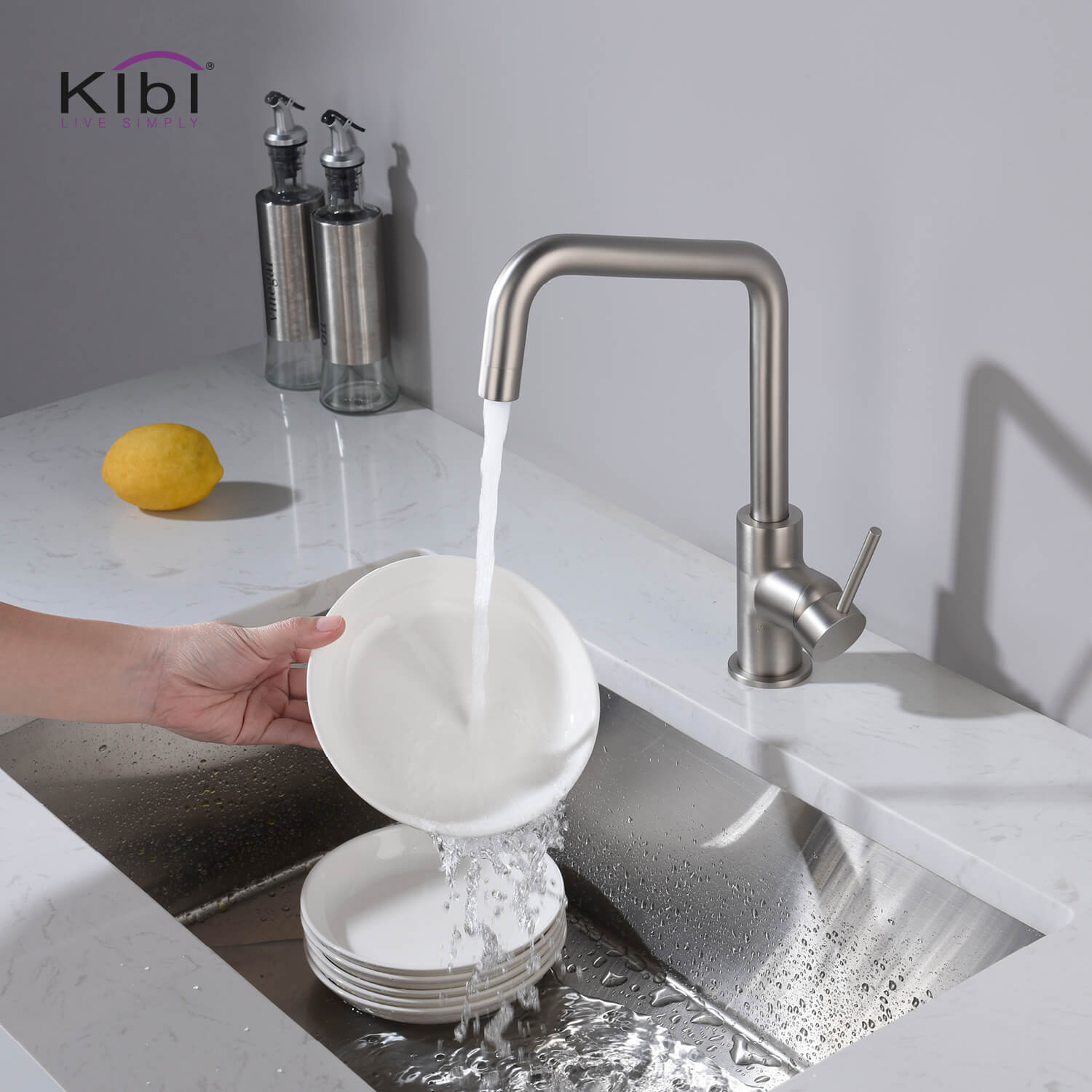 KIBI - Macon Single Handle High Arc Kitchen Bar Faucet – KKF2012