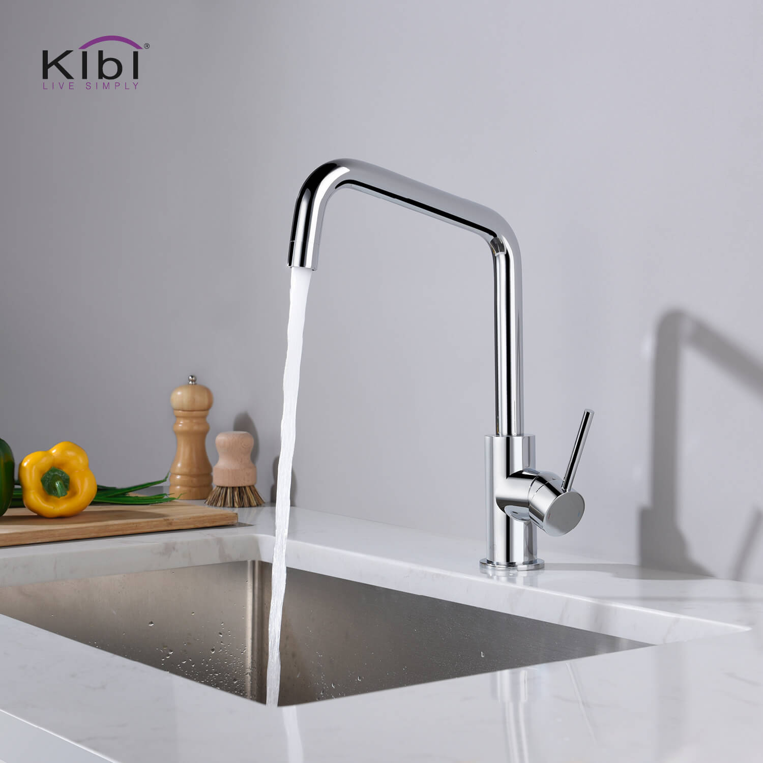 KIBI - Macon Single Handle High Arc Kitchen Bar Faucet – KKF2012