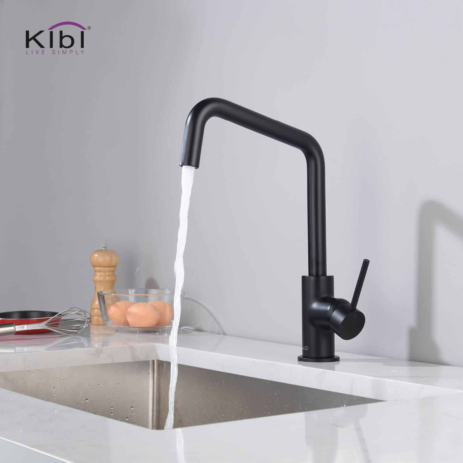 KIBI - Macon Single Handle High Arc Kitchen Bar Faucet – KKF2012