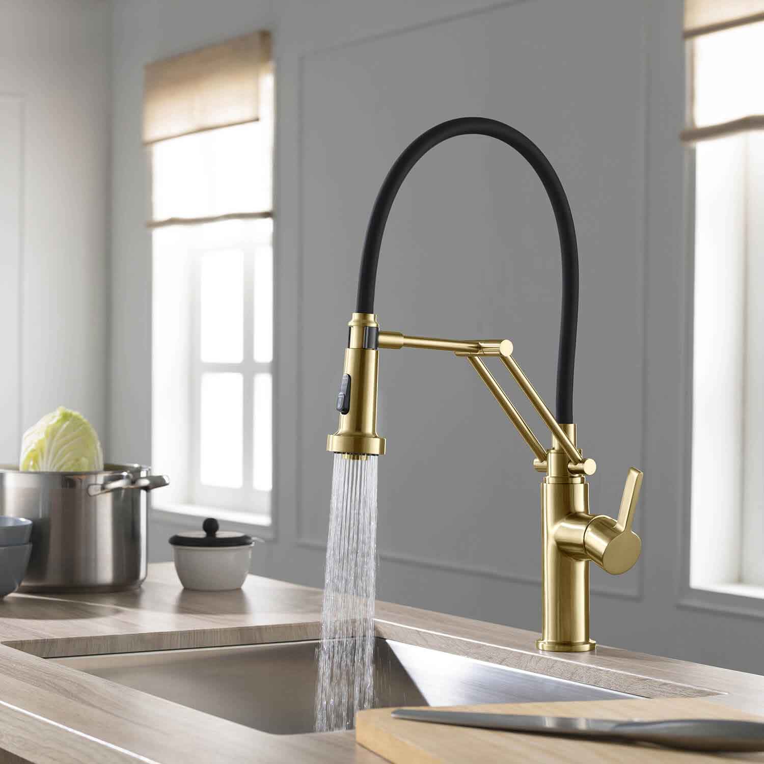 KIBI - Engel Single Handle Pull Down Kitchen Faucet – KKF2014