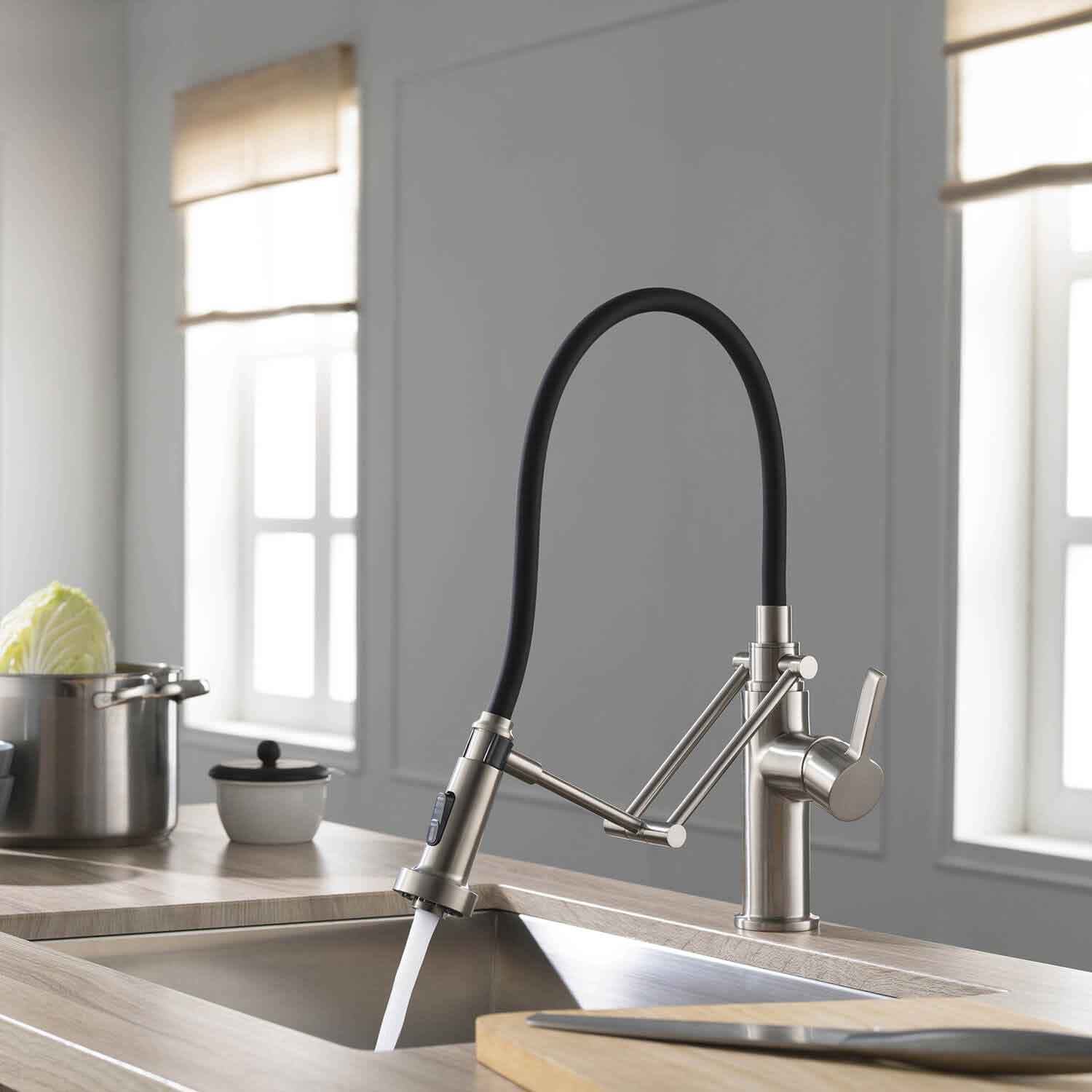 KIBI - Engel Single Handle Pull Down Kitchen Faucet – KKF2014