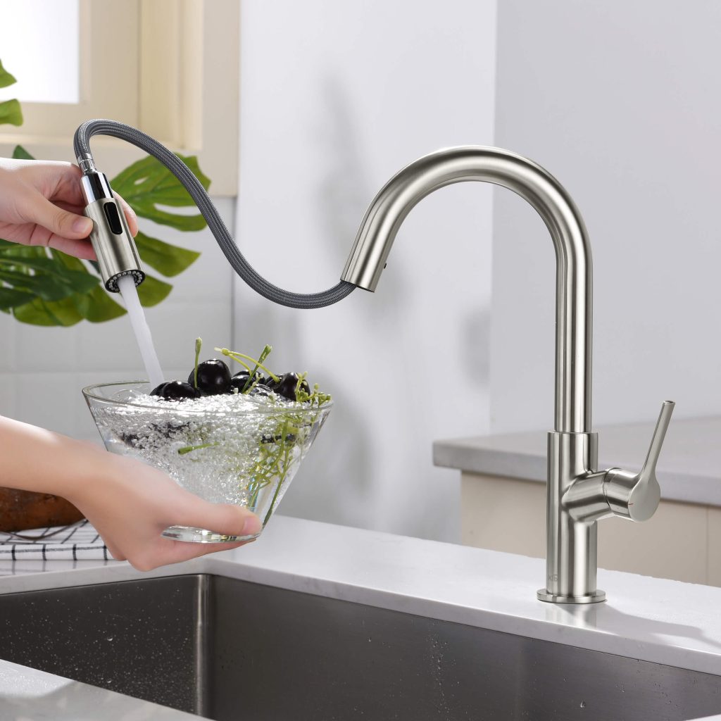 KIBI - Fusion Single Handle Pull Down Kitchen & Bar Sink Faucet - KKF2017