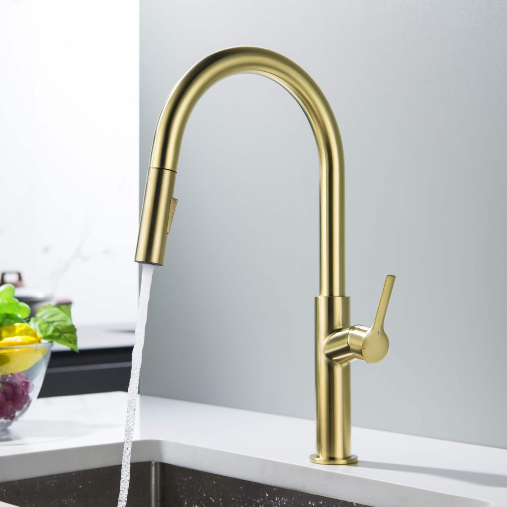 KIBI - Fusion Single Handle Pull Down Kitchen & Bar Sink Faucet - KKF2018