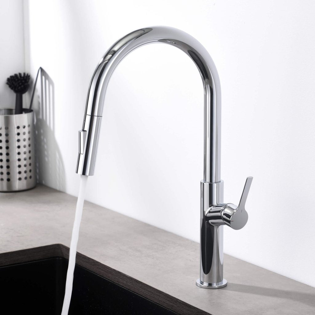 KIBI - Fusion Single Handle Pull Down Kitchen & Bar Sink Faucet - KKF2018