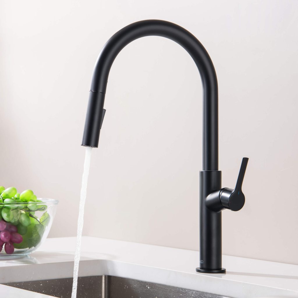 KIBI - Fusion Single Handle Pull Down Kitchen & Bar Sink Faucet - KKF2018