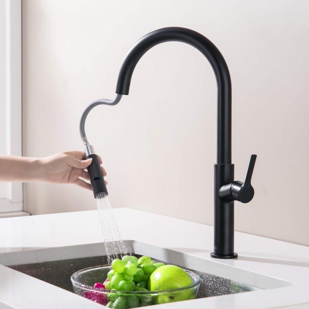 KIBI - Fusion Single Handle Pull Down Kitchen & Bar Sink Faucet - KKF2018