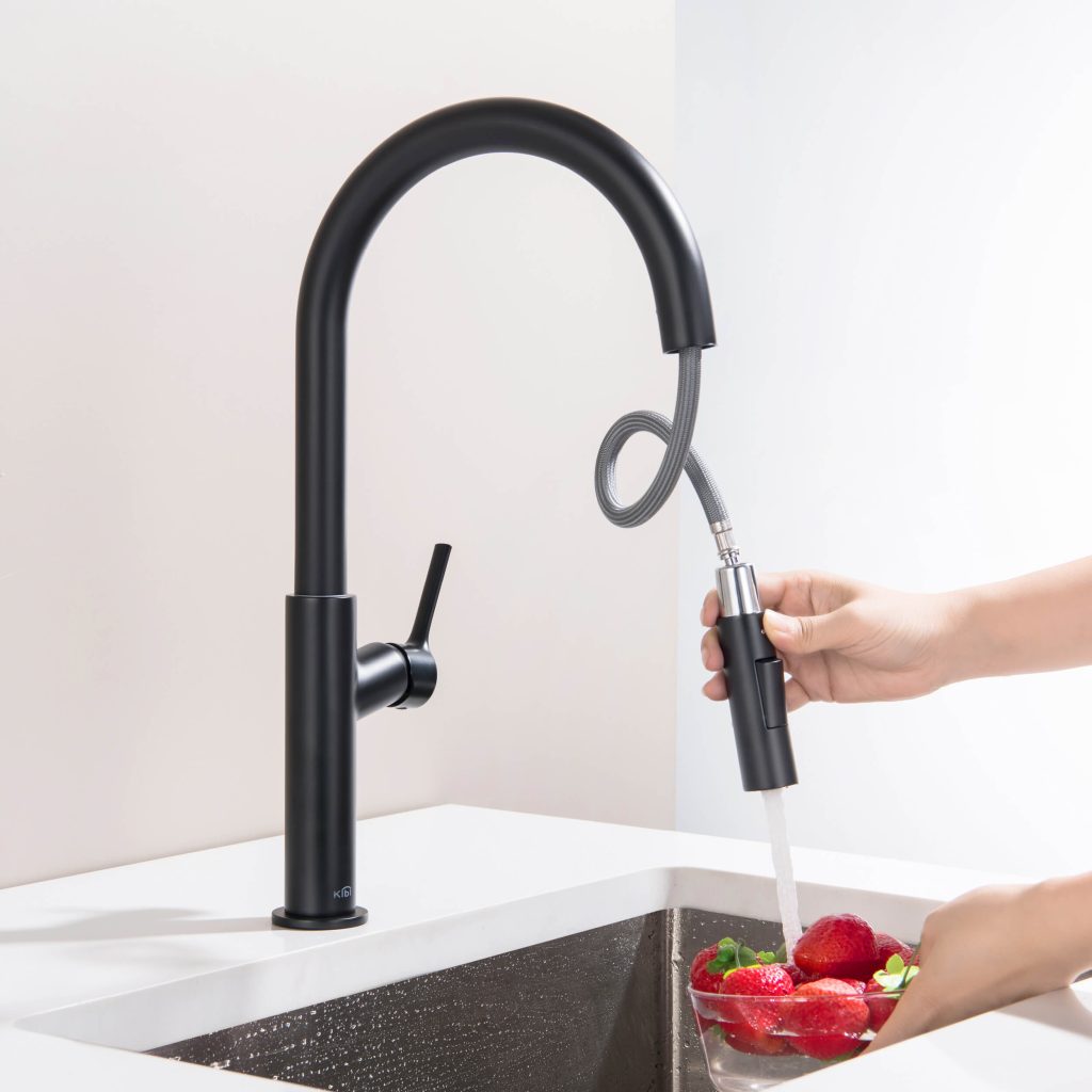 KIBI - Fusion Single Handle Pull Down Kitchen & Bar Sink Faucet - KKF2018