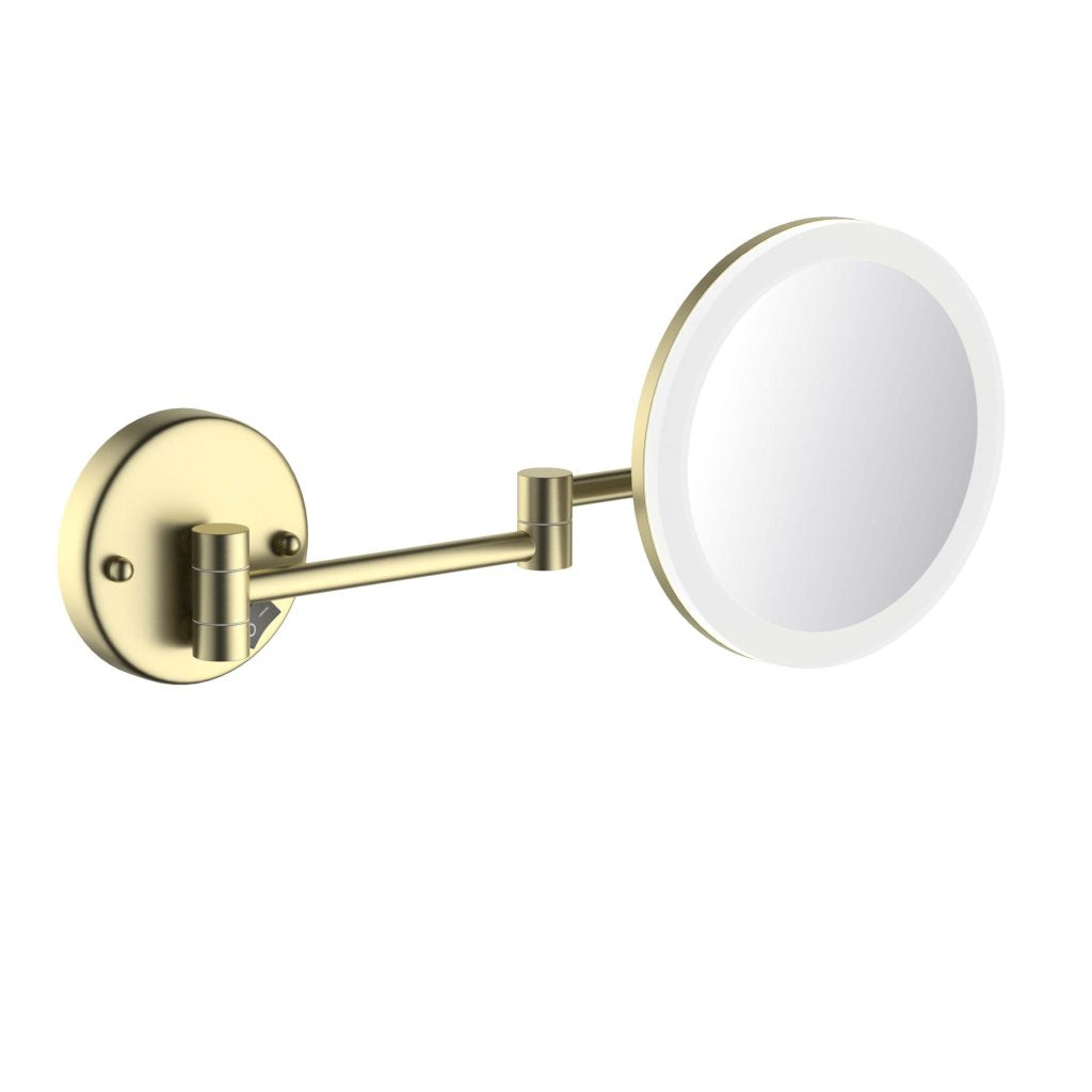 KIBI - Circular LED Wall Mount One Side 5x Magnifying Make Up Mirror - KMM102