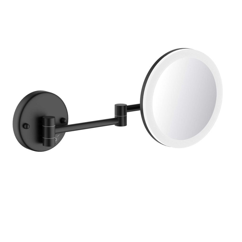 KIBI - Circular LED Wall Mount One Side 5x Magnifying Make Up Mirror - KMM102