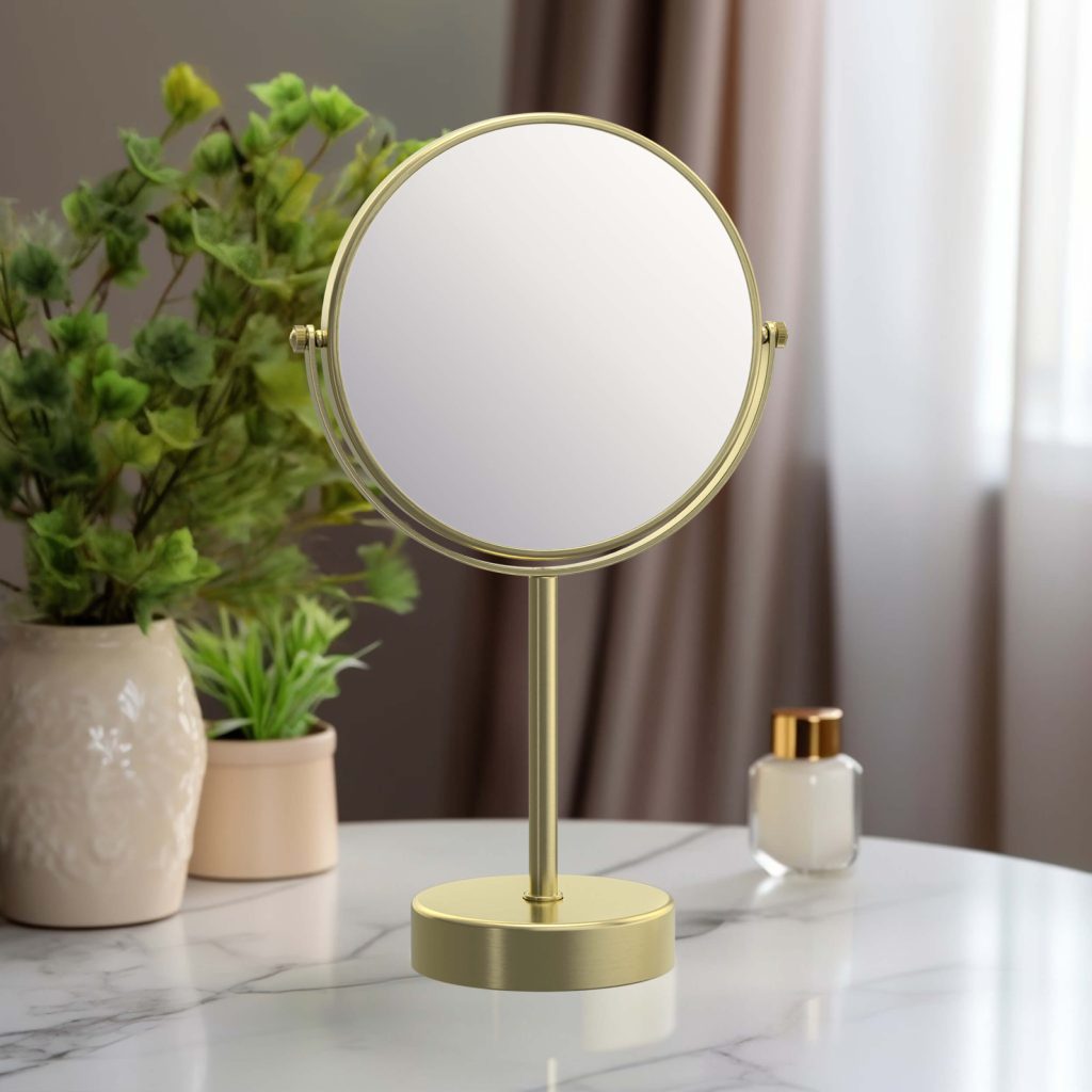 KIBI - Circular Free Standing Magnifying Make Up Mirror - KMM103