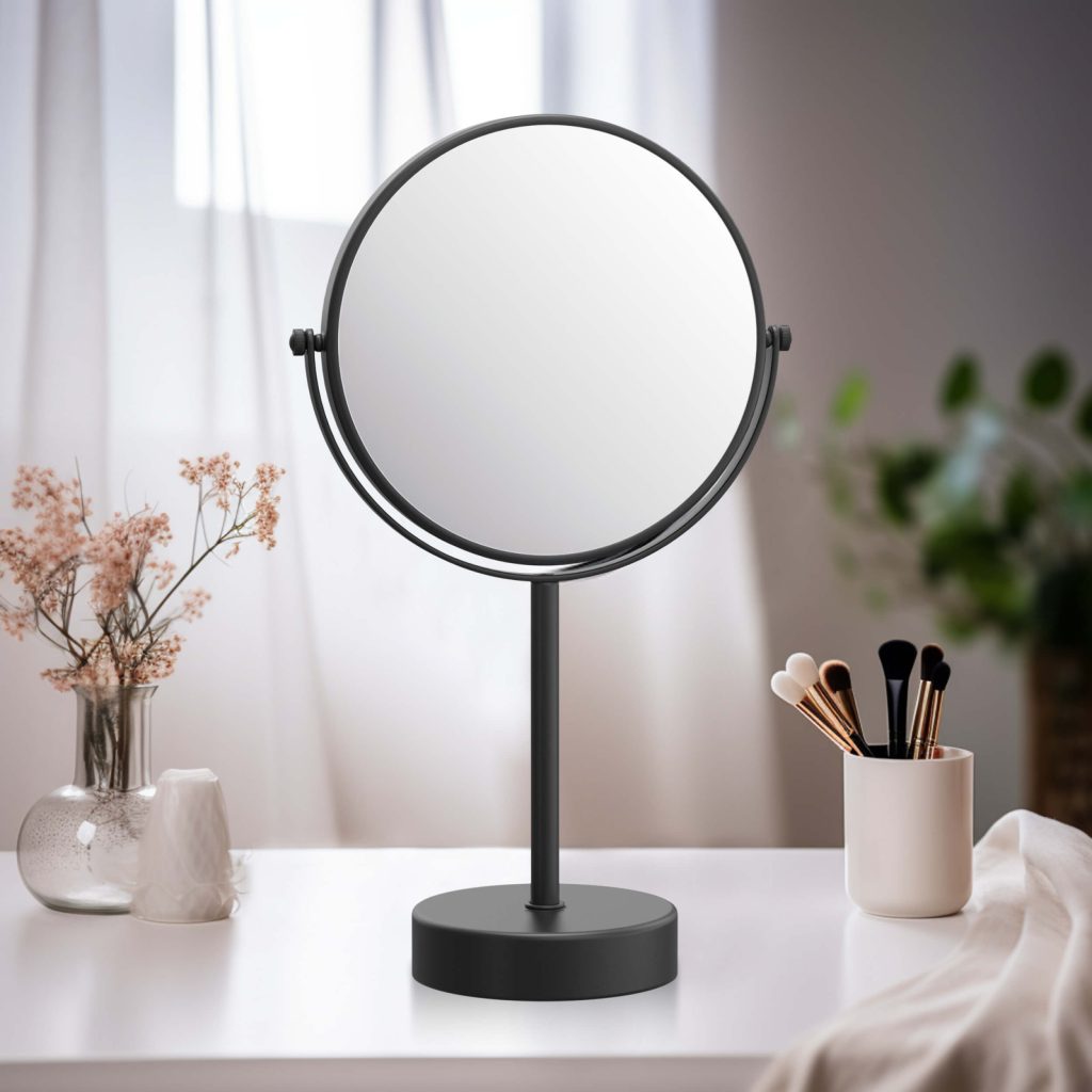 KIBI - Circular Free Standing Magnifying Make Up Mirror - KMM103