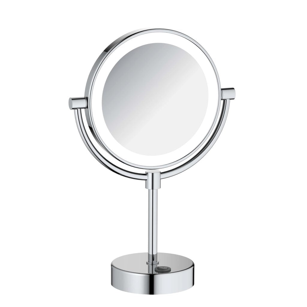 KIBI -  Circular LED Free Standing Magnifying Make Up Mirror - KMM104