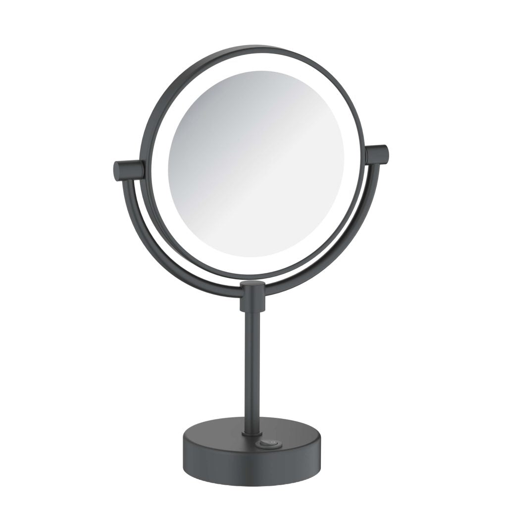 KIBI -  Circular LED Free Standing Magnifying Make Up Mirror - KMM104