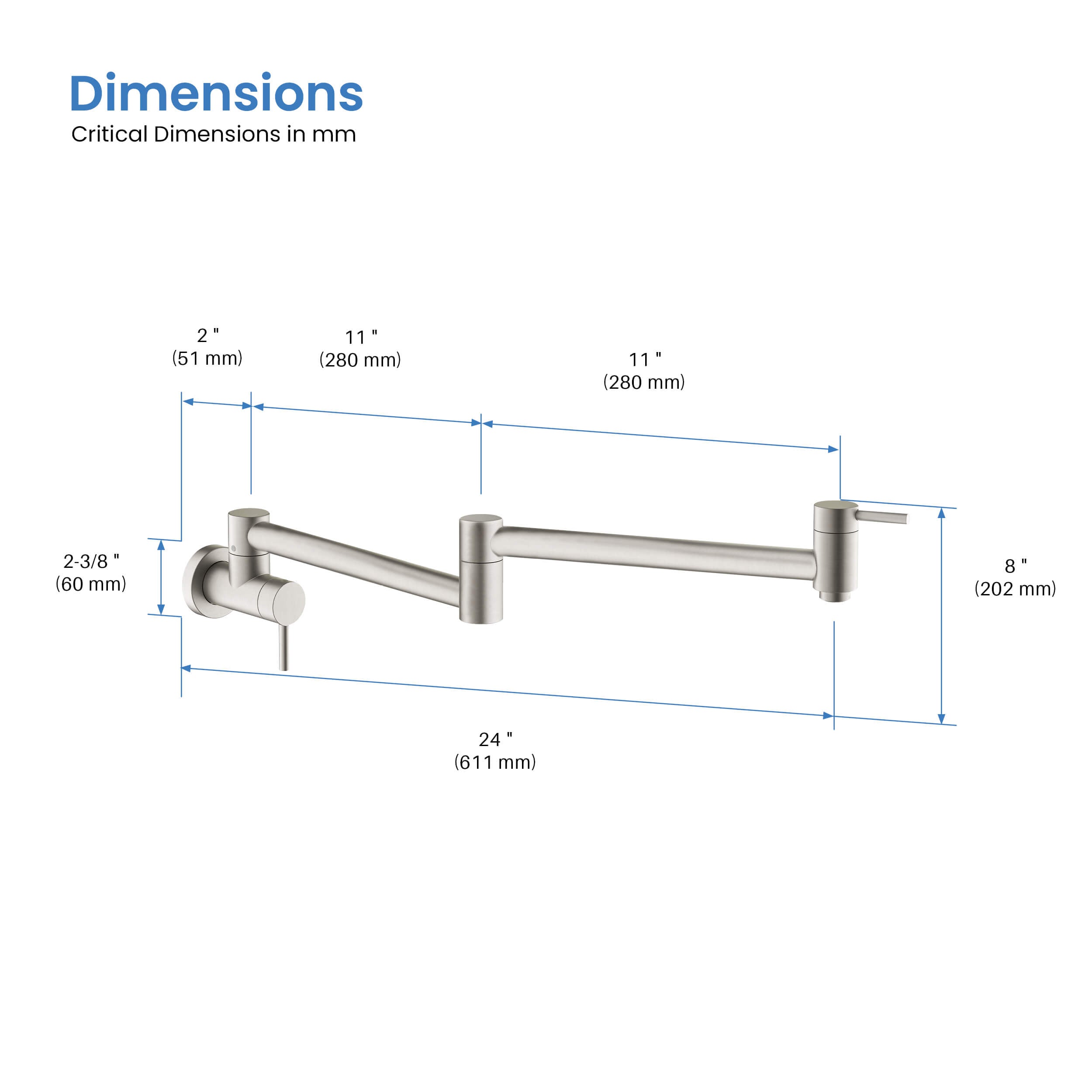 KIBI - Circular Kitchen Pot Filler - KPF601