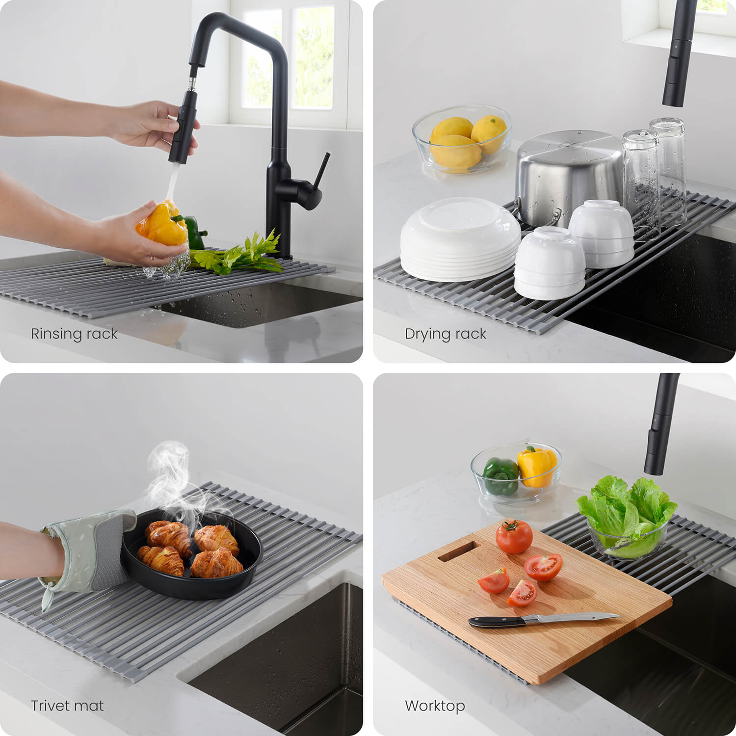 KIBI Silicone Roll Up Drain Tray