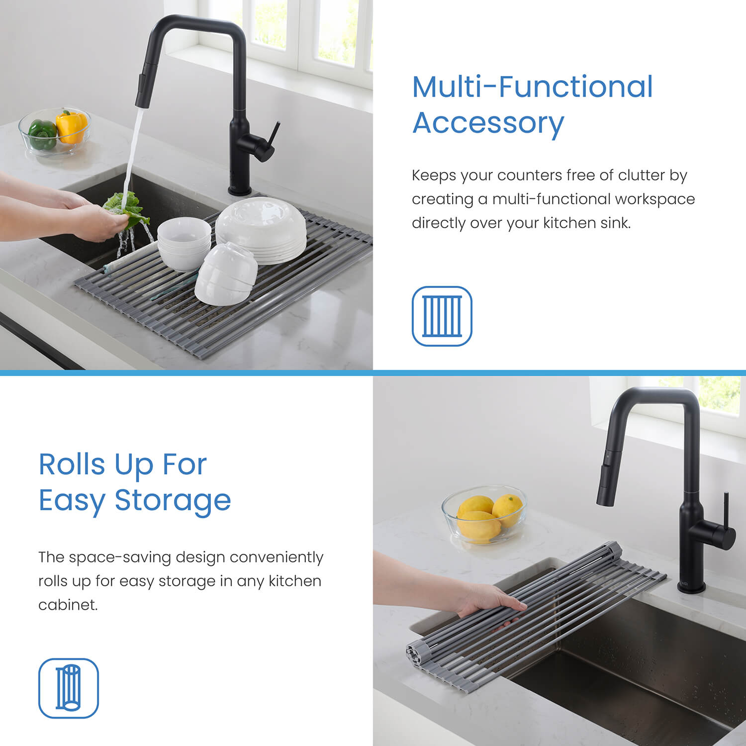 KIBI Silicone Roll Up Drain Tray