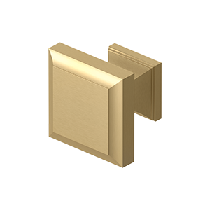 Deltana KS10, Square Knob, Decorative, 1-3/16" x 1-3/16", Solid Brass