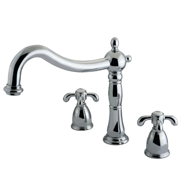 Kingston - Tub Faucets - French Country KS134TX Two-Handle 3-Hole Deck Mount Roman Tub Faucet