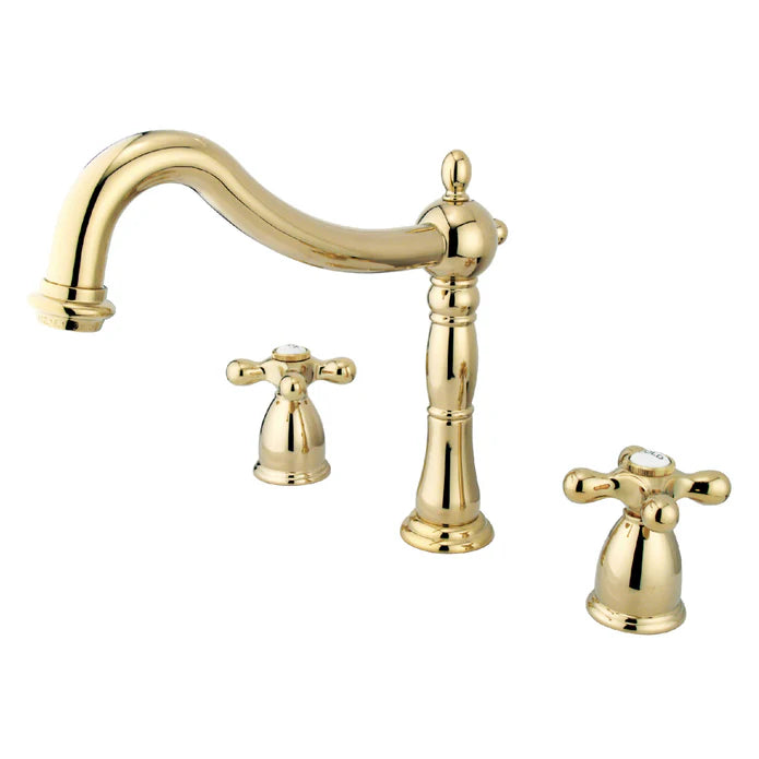 Kingston - Tub Faucets - Heritage KS1341AX Two-Handle 3-Hole Deck Mount Roman Tub Faucet