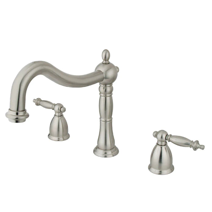 Kingston - Tub Faucets - Heritage KS134TL Two-Handle 3-Hole Deck Mount Roman Tub Faucet