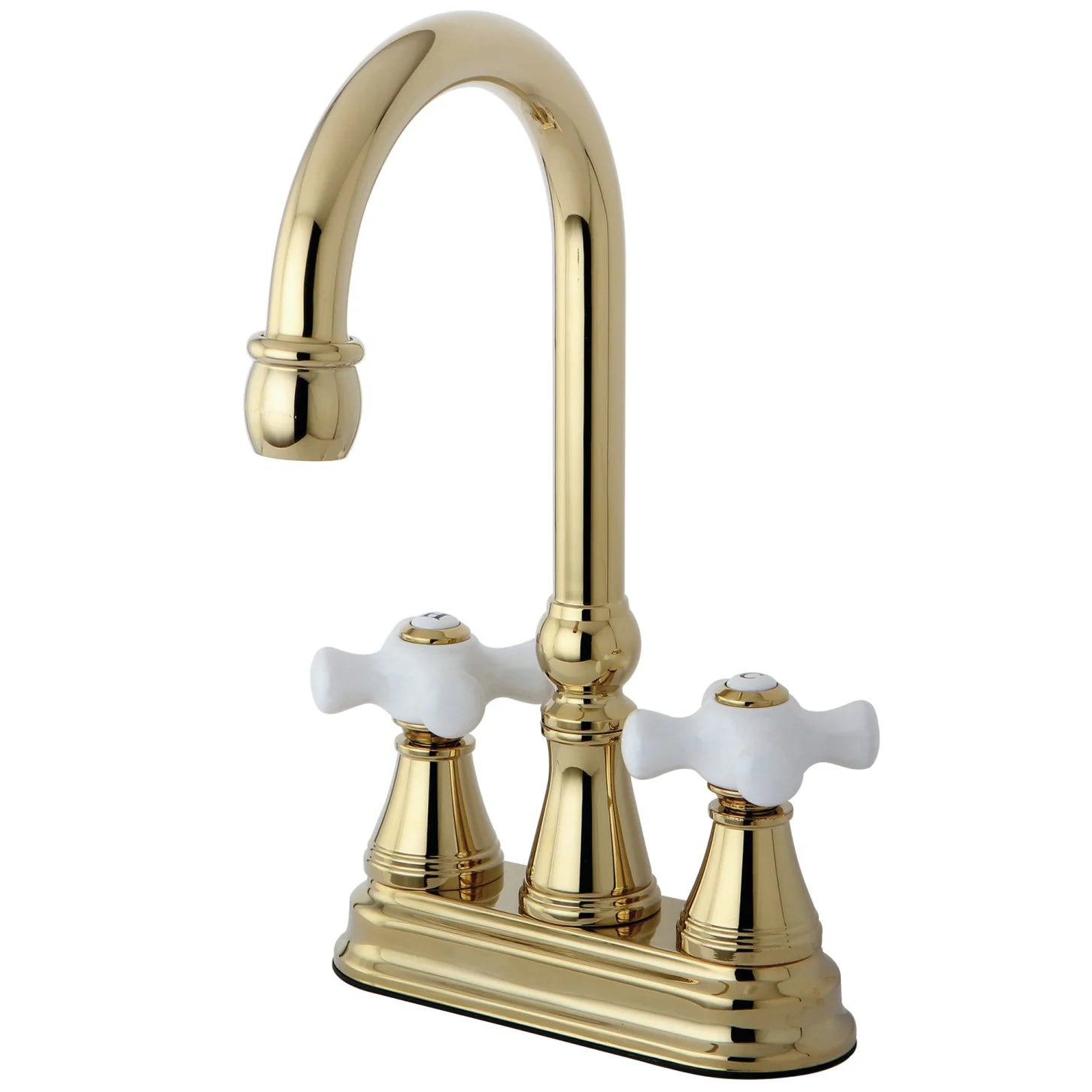 Kingston - Bar Faucets - Governor KS249PX Two-Handle 2-Hole Deck Mount Bar Faucet