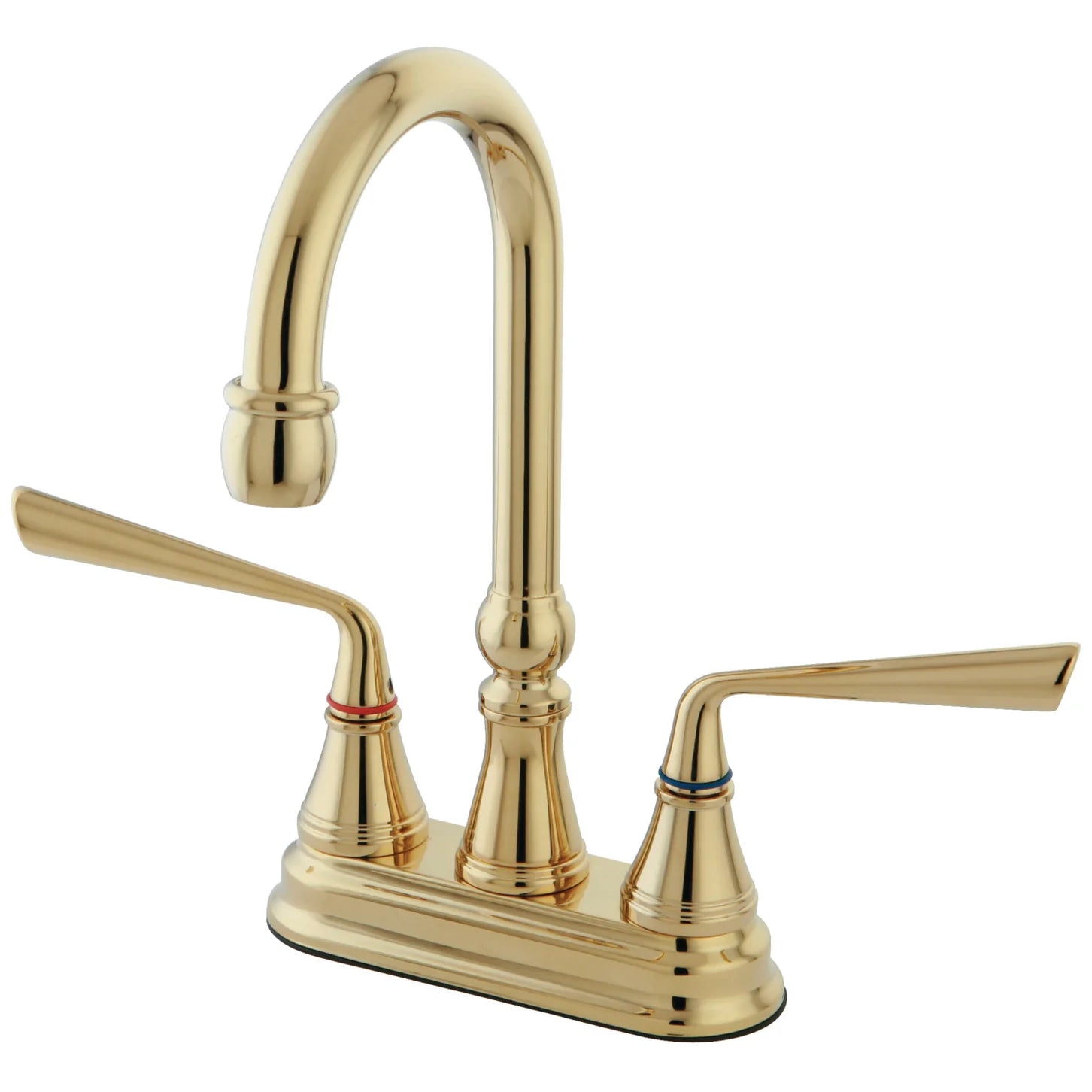 Kingston - Bar Faucets - Silver Sage KS249ZL Two-Handle 2-Hole Deck Mount Bar Faucet