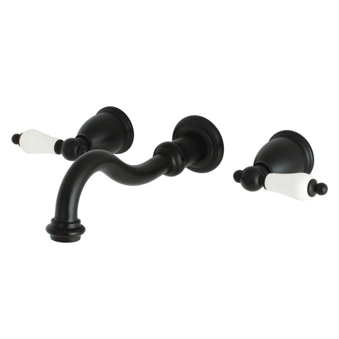 Kingston - Tub Faucets - Restoration KS302PL Two-Handle 3-Hole Wall Mount Roman Tub Faucet
