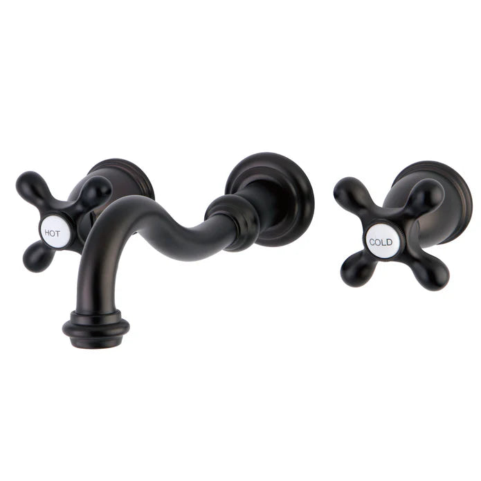 Kingston - Tub Faucets - Restoration KS302AX Two-Handle 3-Hole Wall Mount Roman Tub Faucet
