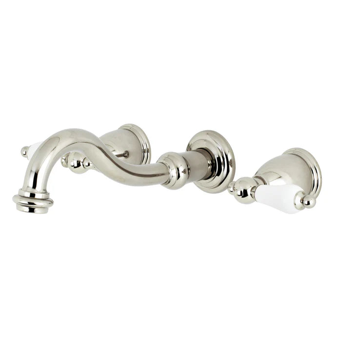 Kingston - Tub Faucets - Restoration KS302PL Two-Handle 3-Hole Wall Mount Roman Tub Faucet